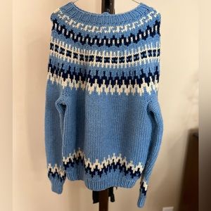Vintage Handknitted Blue Fairisle style sweater